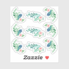 水彩花卉三色堇植物計画シート シール