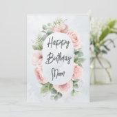 水彩花卉个性化生日妈妈可爱 シーズンカード (スタンド正面)