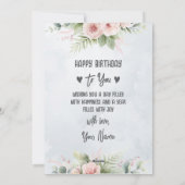 水彩花卉个性化生日妈妈可爱 シーズンカード (裏面)