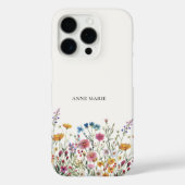 水彩花卉个性化 iPhone 16 Pro 手机壳 Case-Mate iPhoneケース (裏面)