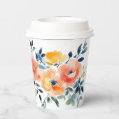 水彩花卉主题婚前小聚会定制专属 紙コップ (裏面)
