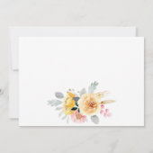 水彩花卉主题婚前派对 サンキューカード (裏面)