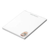 水彩花卉书 个人定制 书虫 ノートパッド (回転)