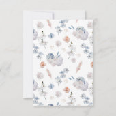 水彩花卉二人婚礼 婚礼邀请函 招待状 (裏面)