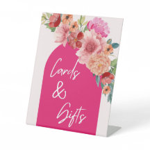 水彩花卉亮粉色婚前派对餐桌布置