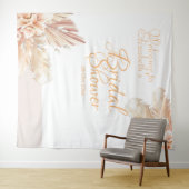 水彩花卉优雅的婚前小聚会婚礼 タペストリー (インサイチュ(横))