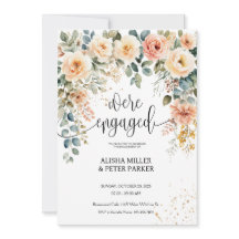 水彩花卉优雅订婚派对