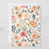 水彩花卉优雅订婚派对 セーブザデート (裏面)