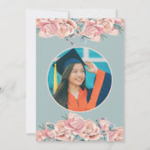 水彩花卉写真(ピンク) 招待状 (裏面)