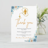 水彩花卉初領聖體感謝卡 招待状 (スタンド正面)