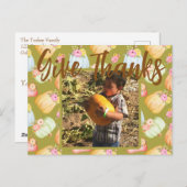 水彩花卉南瓜照片明信片 ポストカード (正面/裏面)