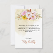 水彩花卉叶子 サンキューカード (裏面)