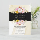 水彩花卉叶子 招待状 (スタンド正面)