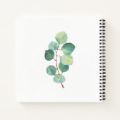 水彩花卉叶脉料理组织器 ノートブック (裏面)