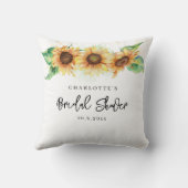 水彩花卉向日葵婚前小聚会 クッション (裏面)