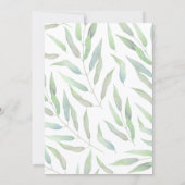 水彩花卉和照片承诺仪式 招待状 (裏面)