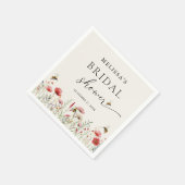 水彩花卉喜蜂婚前派对 スタンダードカクテルナプキン (角)