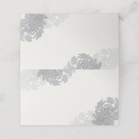 水彩花卉图案 プレイスカード (外部開封)