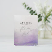 水彩花卉图 你愿意成为我的捧花女孩吗 招待状 (スタンド正面)