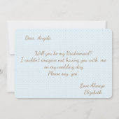 水彩花卉圆点图案伴娘卡 招待状 (裏面)