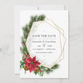 水彩花卉圣诞几何婚礼 セーブザデート (正面)