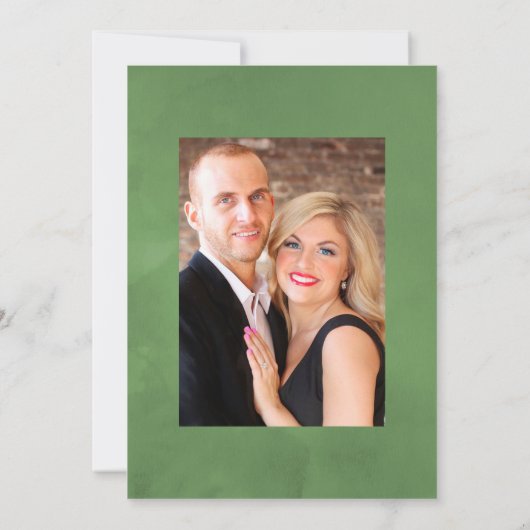 水彩花卉圣诞几何婚礼 セーブザデート (裏面)