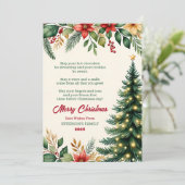 水彩花卉圣诞问候卡 招待状 (スタンド正面)
