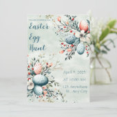 水彩花卉复活节寻蛋游戏 招待状 (スタンド正面)