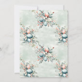 水彩花卉复活节寻蛋游戏 招待状 (裏面)