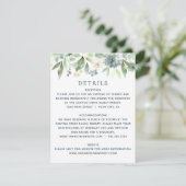 水彩花卉多肉植物婚礼详情卡 エンクロージャーカード (スタンド正面)