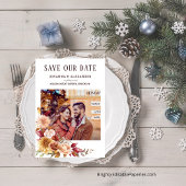 水彩花卉大丽花照片赤陶秋季 セーブザデート