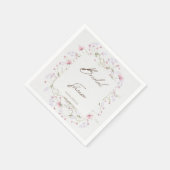 水彩花卉娇嫩的婚前庆祝会 スタンダードカクテルナプキン (角)