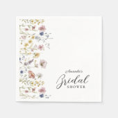 水彩花卉婚前お茶会 スタンダードカクテルナプキン (正面)