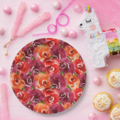 水彩花卉婚前シャワー ペーパープレート (パーティー)