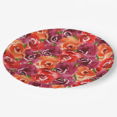 水彩花卉婚前シャワー ペーパープレート (アングル)