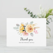 水彩花卉婚前小聚会 サンキューカード (スタンド正面)
