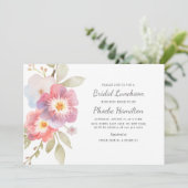 水彩花卉婚前小聚会 招待状 (スタンド正面)