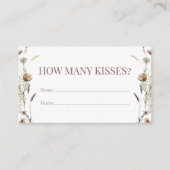 水彩花卉婚前小聚猜吻游戏 エンクロージャーカード (正面)