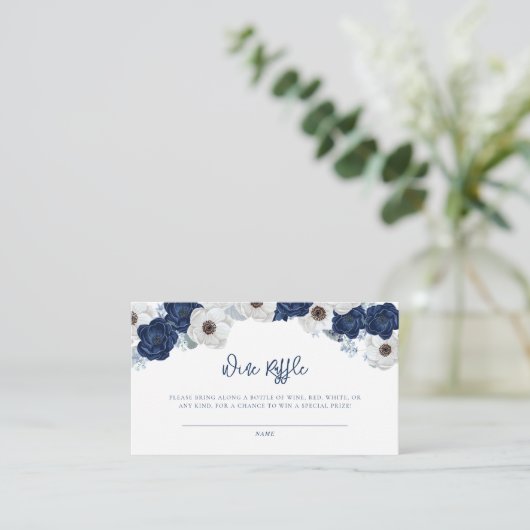 水彩花卉婚前小聚葡萄酒抽奖 エンクロージャーカード (スタンド正面)