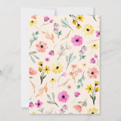 水彩花卉婚前小聚邀请函 招待状 (裏面)