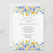 水彩花卉婚前小聚邀请函 招待状 (正面)