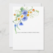 水彩花卉婚前小聚邀请函 招待状 (裏面)