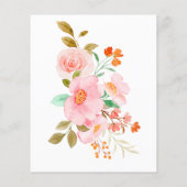 水彩花卉婚前小聚问答题目 チラシ (裏面)