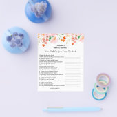 水彩花卉婚前小聚问答题目 チラシ (シングル)