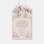 水彩花卉婚前感謝標籤 ギフトタグ (正面)