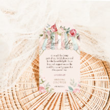 水彩花卉婚前感谢标签