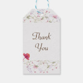 水彩花卉婚前感谢派对 ギフトタグ (裏面)