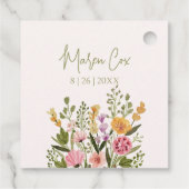 水彩花卉婚前感谢祝福标签 フェイバータグ (裏面)