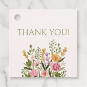 水彩花卉婚前感谢祝福标签 フェイバータグ (正面)