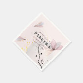 水彩花卉婚前欢迎祝福 スタンダードカクテルナプキン (角)
